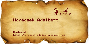 Horácsek Adalbert névjegykártya